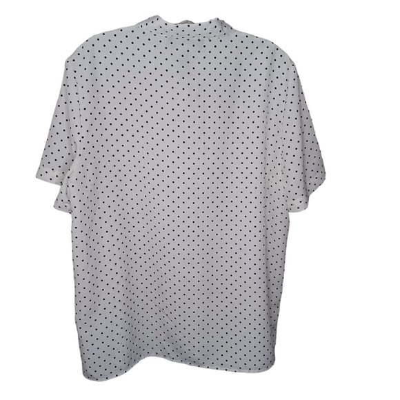 Sag Harbor White And Black Polka Dot Blouse Size Medium - Picture 2 of 3